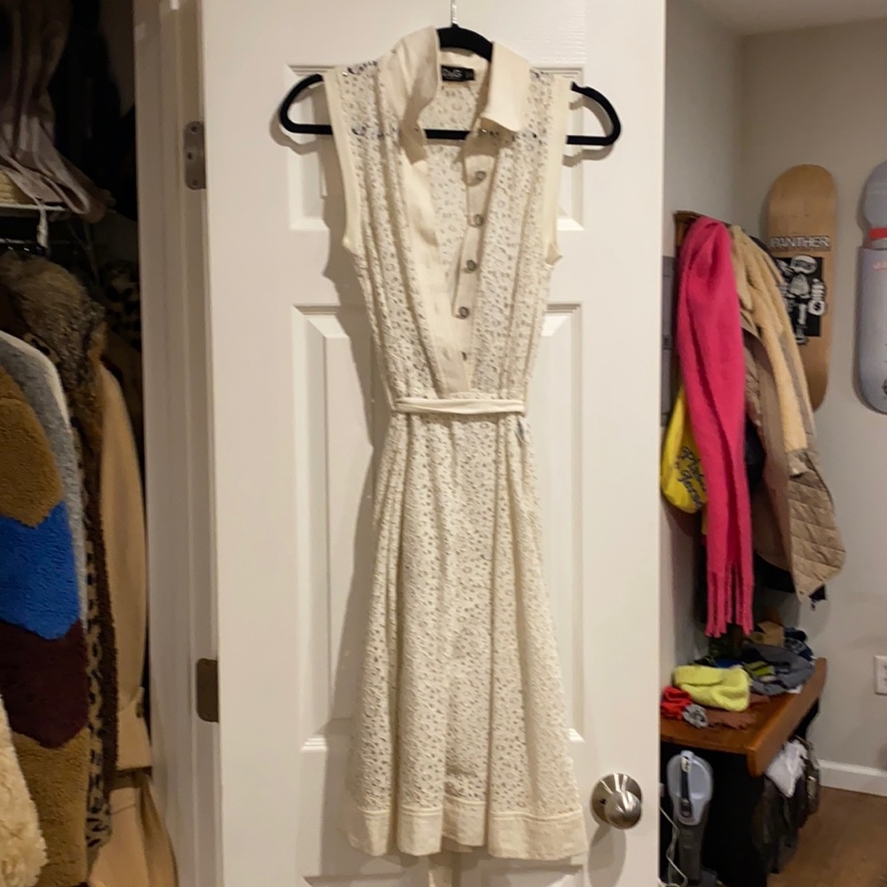 Dolce & Gabbana White Eyelet Dress